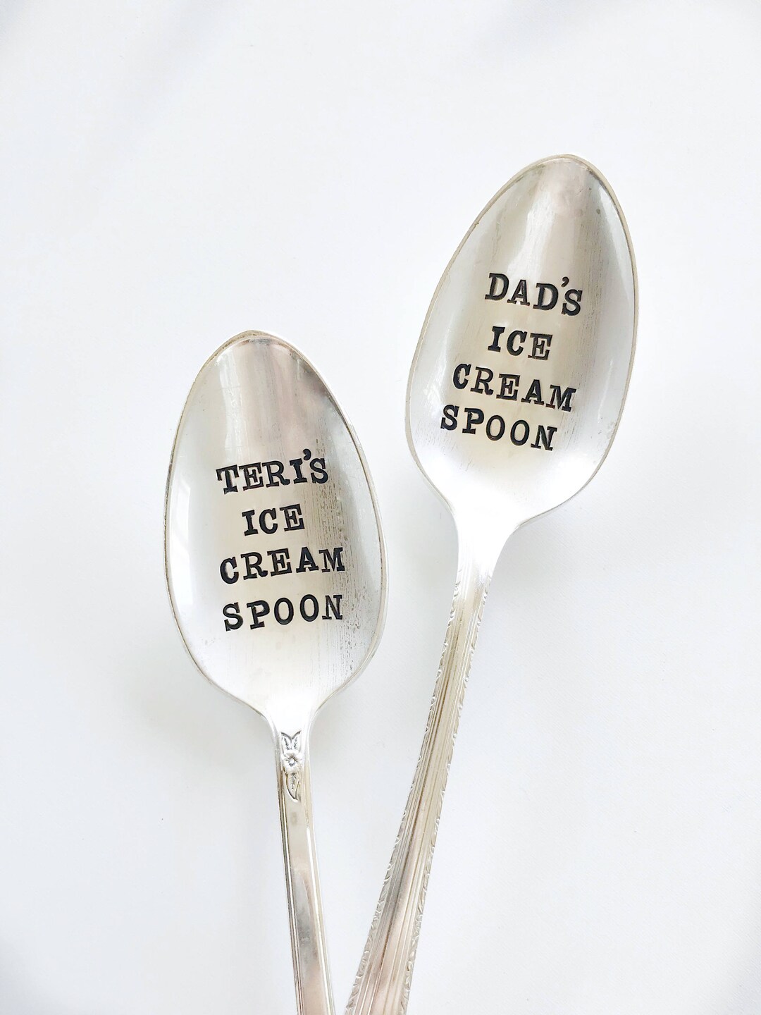 Custom Ice Cream Spoon Stamped Spoon Personalized Ice Cream Spoon, Stocking Stuffer, Christmas