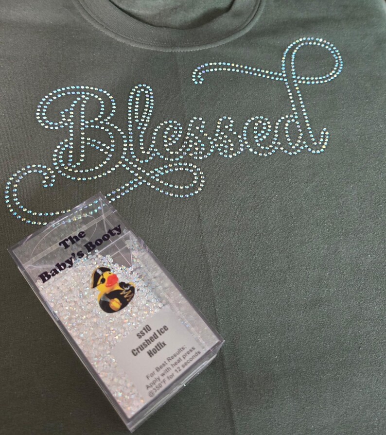 Very Blessed Script Blessed Script Rhinestone Template SVG | SS10 Hotfix Only - Etsy