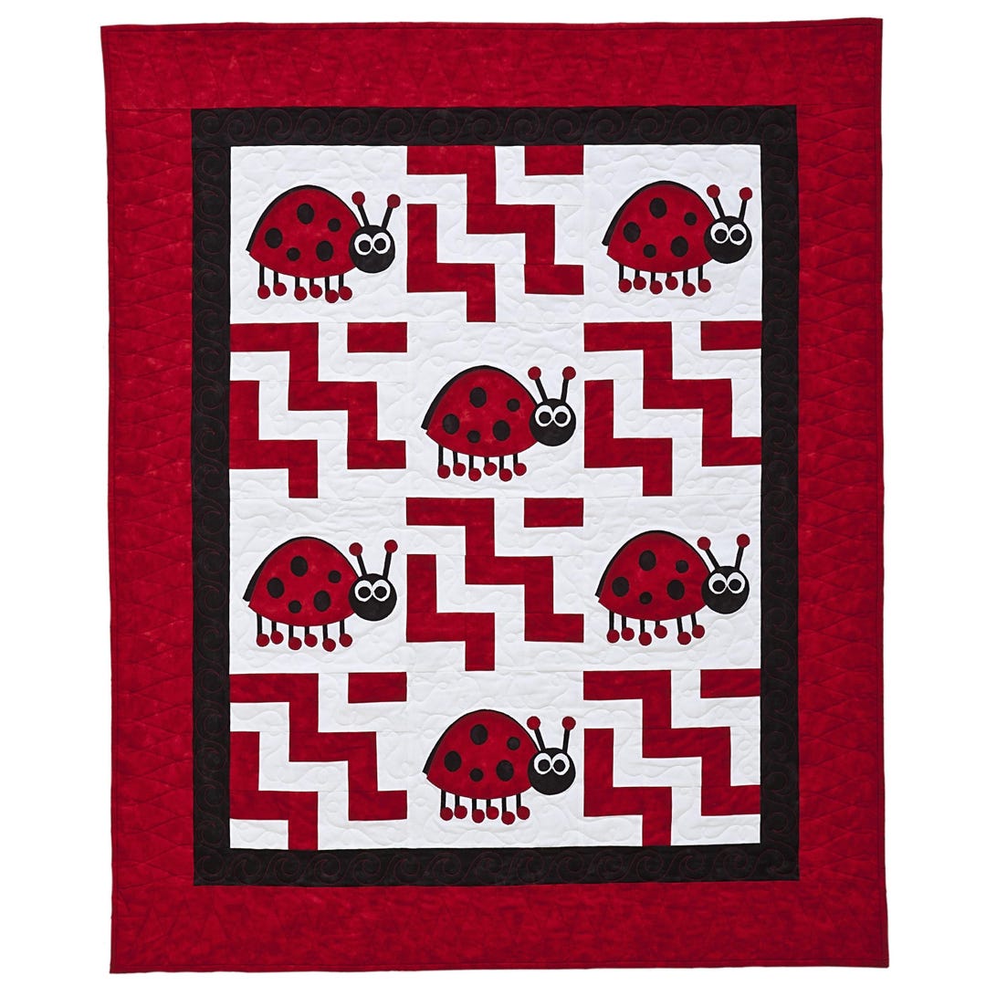 Lily Ladybug Quilt Pattern, Baby Nursery Applique, Beginner Friendly ...