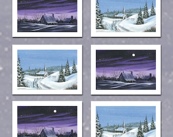 Set van 6 winterkaarten