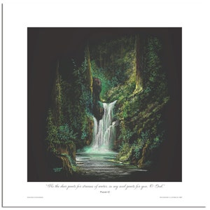 Come i pantaloni di cervi per acqua - Print Art 12 x 12