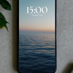 Ocean Phone Wallpaper | Minimalist Calm Sea Backgrounds (Digital Download)