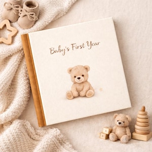 Baby Memory Book First Year | Keepsake  | Milestone Album | New Born Gift | Baby Shower Present