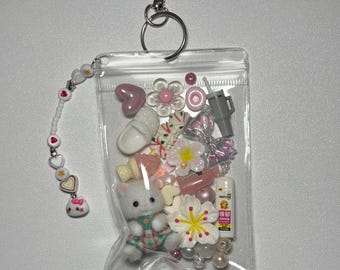 Sylvanian Familes cat trinket pouch bag charm Japanese Gashapon style keyring