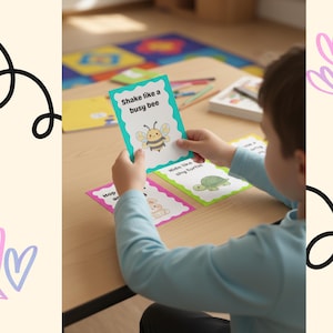 Cartões de Movimento de Primavera para Crianças, Cartões de Aprendizagem Montessori, Atividades ao Ar Livre para Crianças Pequenas, Jogo de Movimento para Pré-Escolares, Lembrancinhas para Cesta de Páscoa, Livro de Atividades para Imprimir imagem 8