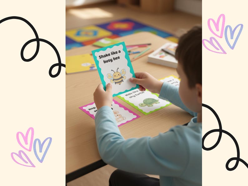 Cartões de Movimento de Primavera para Crianças, Cartões de Aprendizagem Montessori, Atividades ao Ar Livre para Crianças Pequenas, Jogo de Movimento para Pré-Escolares, Lembrancinhas para Cesta de Páscoa, Livro de Atividades para Imprimir imagem 8
