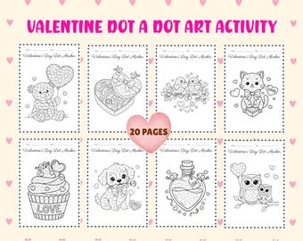 Valentine Dot Marker Page Do A Dot Marker Printable Toddler Fine Motor Activity Preschool Montessori Daycare Coloring Page February Activity