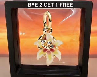 Pingente de flor Sundrop da Disney que brilha no escuro, para pulseira e colar, em prata. Pulseiras e colares europeus. Presente para o Dia das Mães.