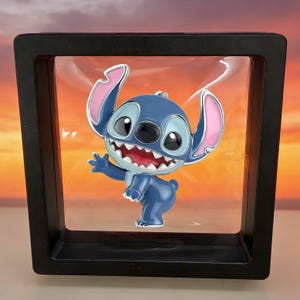 Disney Lilo & Stitch Waving Stitch Pure Silver Pendant,compatible with Pandora bracelets and necklaces,Christmas gift,personalized pendant. bild 1