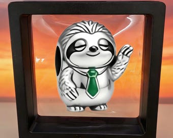 Disney's Zootopia Sloth Sterling Silver Pendant,compatible with Pandora bracelets and necklaces,a personalized pendant,gift for her or him.