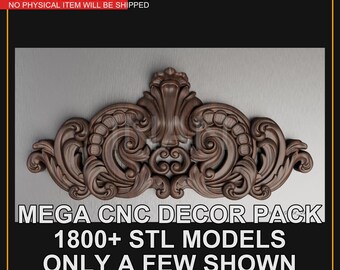 1800+ Ornamental Floral CNC STL Files | Wood Carving Relief Panels for Doors, Furniture & Wall Panels