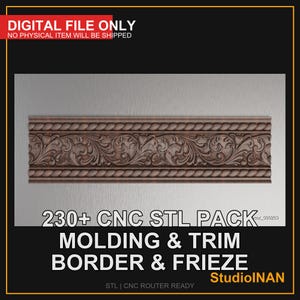 230+ Ornamental Pattern CNC Files | Decorative Relief Panel STL for Doors, Furniture & Wall Panels