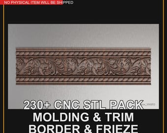 230+ Ornamental Pattern CNC Files | Decorative Relief Panel STL for Doors, Furniture & Wall Panels