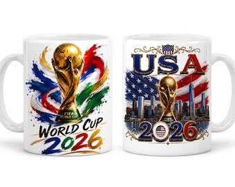 FIFAワールドカップ2026 PNGバンドル、トロフィーアートワーク、アメリカ・メキシコ・カナダワールドカップ、昇華シャツマグプリント、サッカークリップアート、印刷可能なPDF