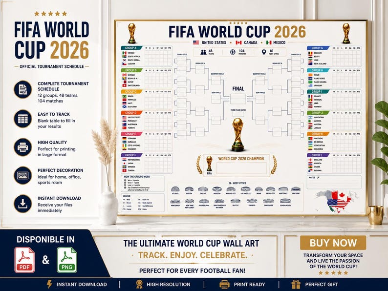World Cup 2026 Soccer Match Schedule World Cup Wall Chart Poster Print world-cup-2026-soccer-match-schedule-world-cup-wall-chart-poster-print