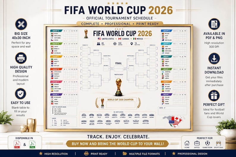World Cup 2026 Soccer Match Schedule World Cup Wall Chart Poster Print world-cup-2026-soccer-match-schedule-world-cup-wall-chart-poster-print