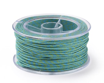 Cordón en algodón multicolor tressé 1,5 mm cordón para bisutería en algodón cordón scrapbooking largo 1 mètre