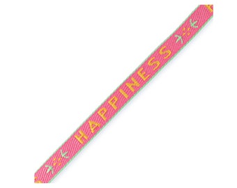1 métré ruban à message tissé ruban pour bracelet 10 mm largeur ruban texte happiness