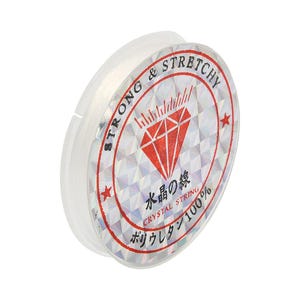 Fil élastique transparent 0,8 mm en bobine de 10 mètres fil cristal extensible PLAT