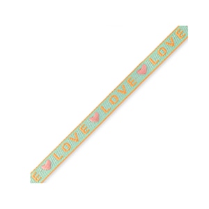 1 metro ruban à message tissé love ruban pour braccialetto 10 mm largeur ruban texte love