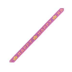 1 metro ruban à message tissé Happy ruban pour braccialetto 10 mm largeur ruban texte happy