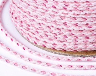 Cordon en coton tressé multicolore 2mm cordon pour bijoux en coton cordon scrapbooking longueur 1 mètre