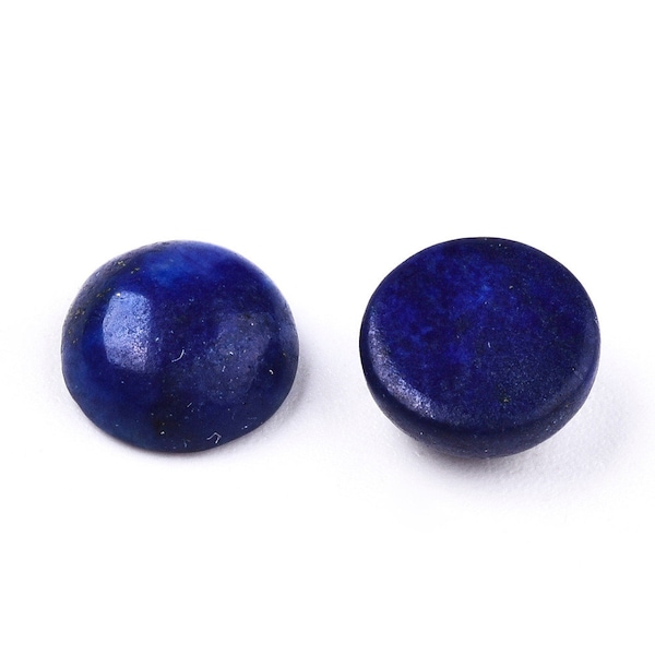 Cabochon rond Lapis Lazuli naturelle 8mm cabochon dôme vendu à l'unité