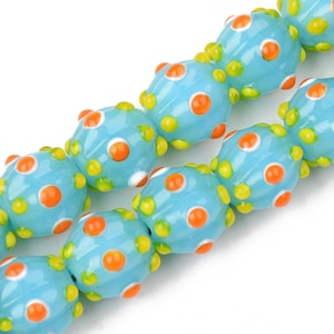 ペルル ロンド アン ヴェール 14 mm ペルル オー シャリュモー ペルル ブルー シエル - Vendu à l'unité