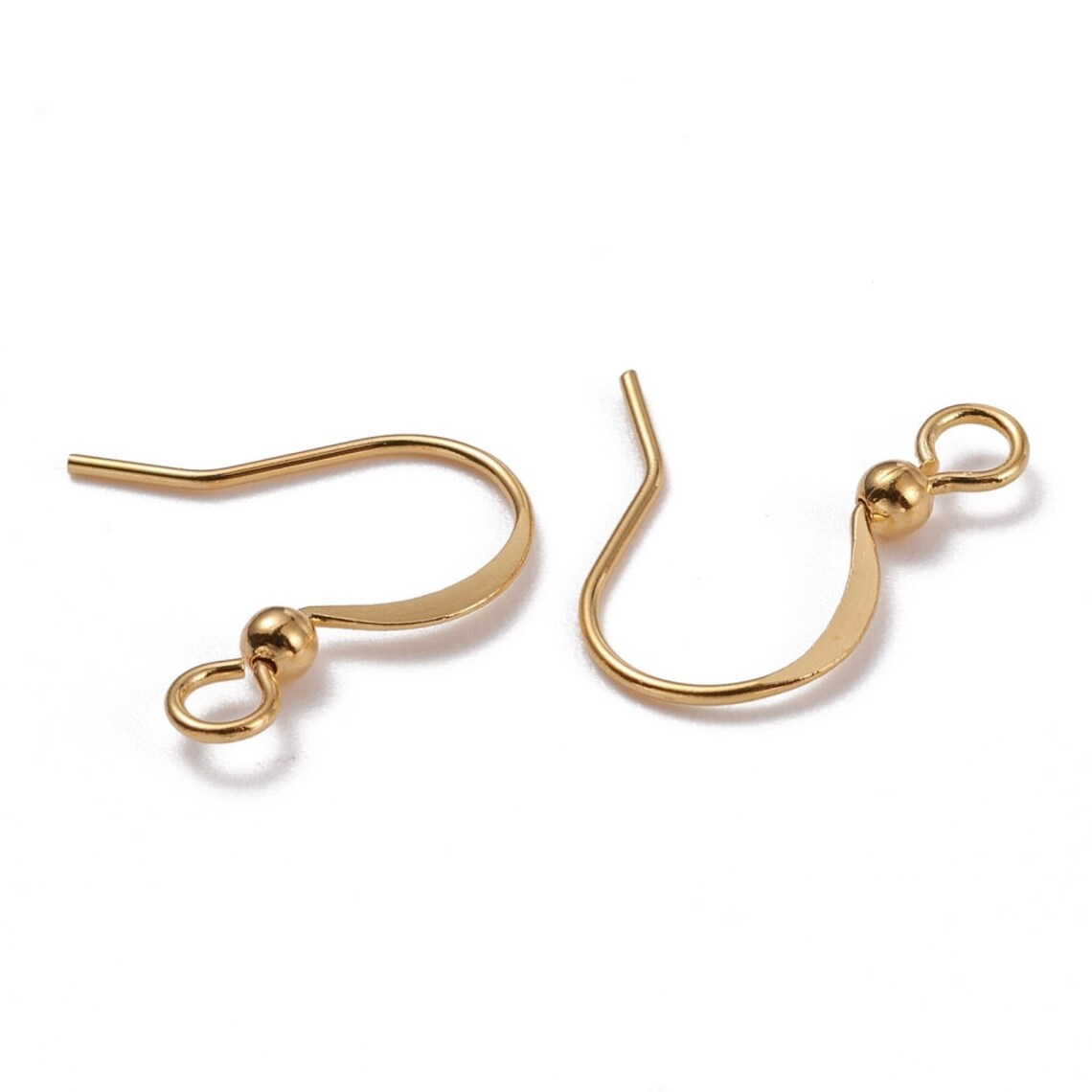 1 Boîte 50 Pièces Boucles D'oreilles à Levier Fermoir Plaqué Or 24K