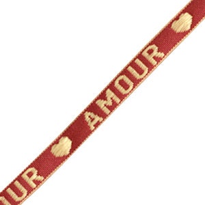 1 métré ruban à message tissé amour ruban pour pulsera 10 mm más grande ruban texte amour