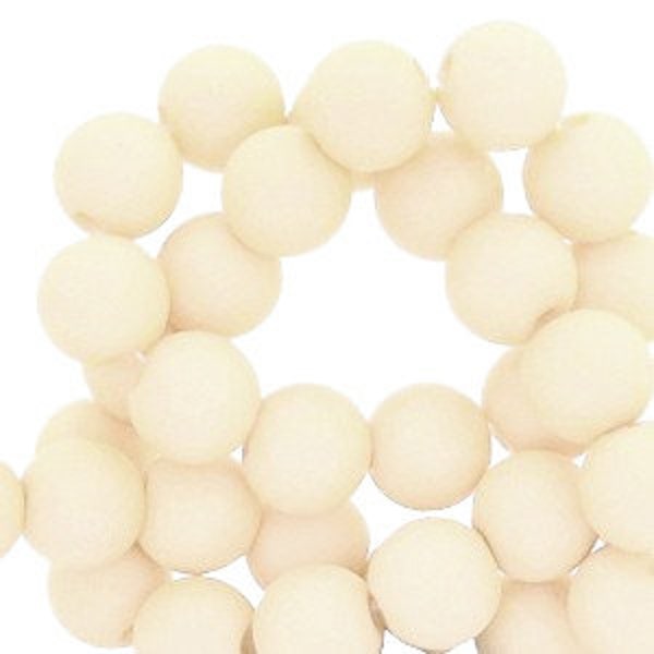 50 Perles acryliques 8 mm perle création bijoux perle blanche blush