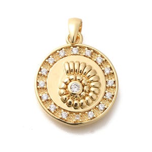 Pendentif coquillage doré plaqué or breloque coquille doré