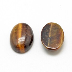 カボション オーバル āil de Tigre Naturelle 14 x 10 mm カボション œil de tigre vendu à l'unité