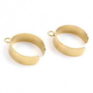 Support bague réglable en acier inoxydable doré bague avec anneaux bague pour pendentif