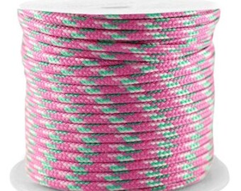 Cordon en polyester 2mm cordon pour bijoux cordelette rose longueur 1 mètre