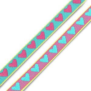 1 metro ruban cœur tissé ruban pour braccialetto 10 mm largeur ruban cœur