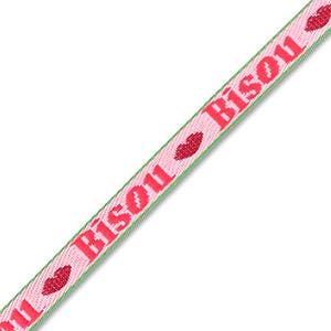 1 metro ruban à message tissé Bisou ruban pour bracciale 10 mm largeur ruban texte Bisou