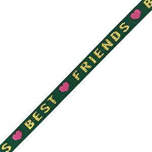1 metro ruban à message tissé best friends ruban pour braccialetto 10 mm grande ruban texte best friends
