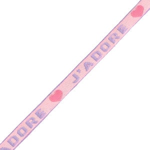 1 metro ruban à message tissé j'adore ruban pour braccialetto 10 mm largeur ruban texte j'adore
