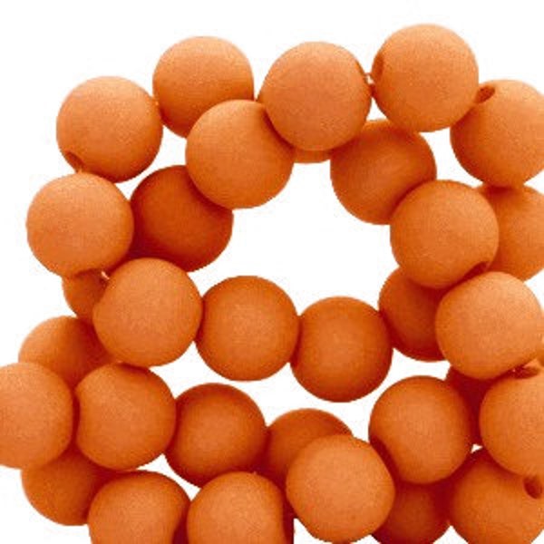50 Perles acryliques 8 mm perle création bijoux perle orange rouille