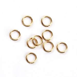 50 anneaux de jonction ouverts en acier inoxydable doré anneaux doré 6 mm