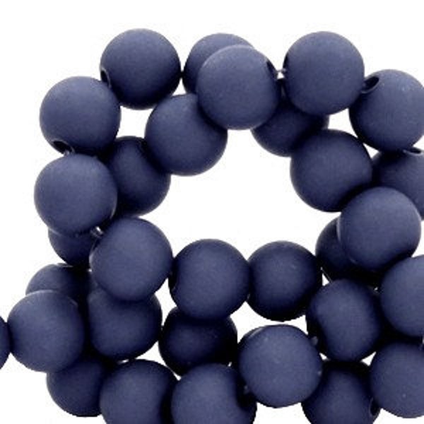 50 Perles acryliques 8 mm perle création bijoux perle bleu marine