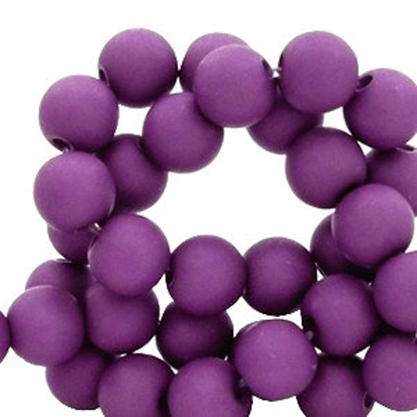 50 Perles acryliques 8 mm perle création bijoux perle violet