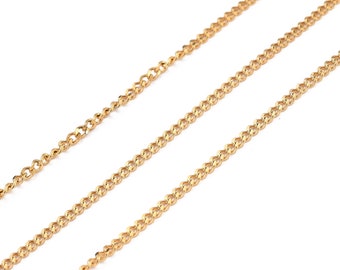 Catena Per Collana In Acciaio Inossidabile Di Alta Qualà Da 1 Metro, Catena Per Cordoli A Maglie Rolo Addensate Per La Creazione Di Gioielli, Accessori Per Braccialetti - Foto 8