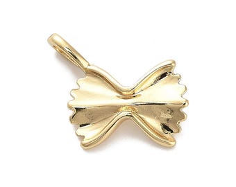 Breloque farfalle doré - Pendentif farfalle doré plaqué or 18 carats