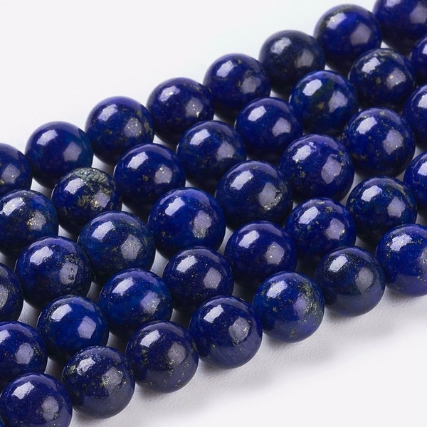 10 Perles 10mm Perles lapis lazuli naturelles   AV-56