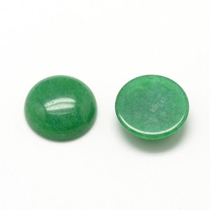 カボション ロンド アン ピエール ナチュレル ジェイド 12 mm カボション ジェイド Vendu à l'unité