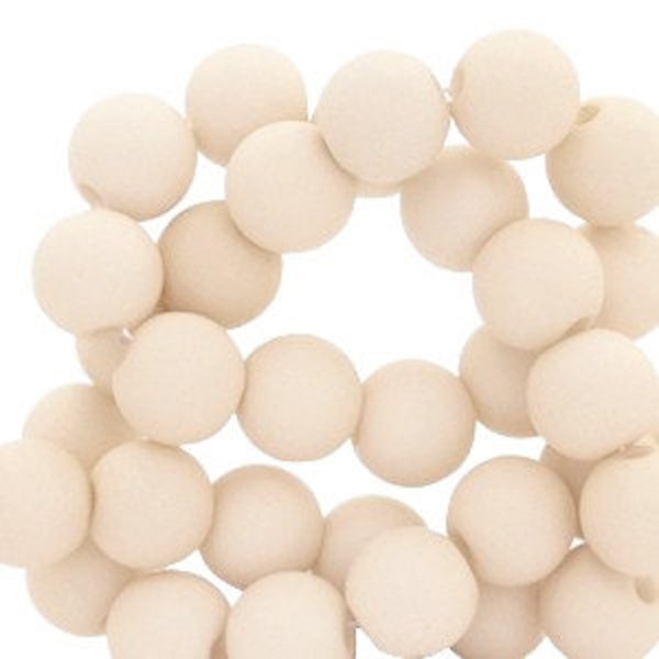 50 Perles acryliques 8 mm perle création bijoux perle beige crème