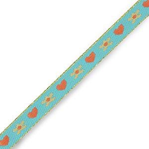 1 metro ruban cœur tissé ruban pour braccialetto 10 mm largeur ruban cœur