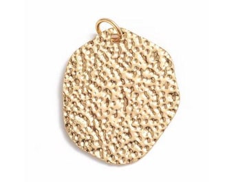 Pendentifs martelés en acier inoxydable création bijoux  F30